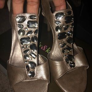 Gems Golden Dinner Shoe